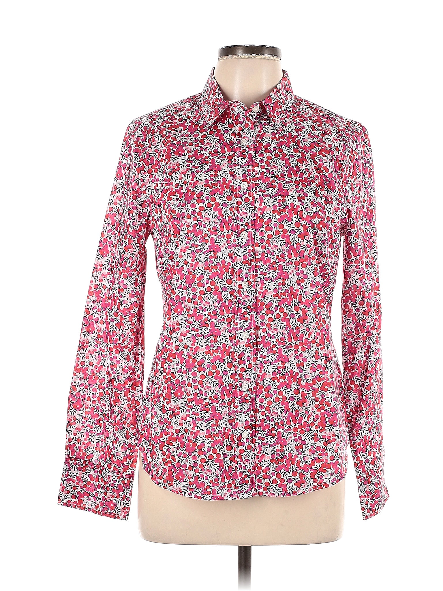 J.Crew 100% Cotton Red Long Sleeve Button-Down Shirt Size 10 - 72% off ...