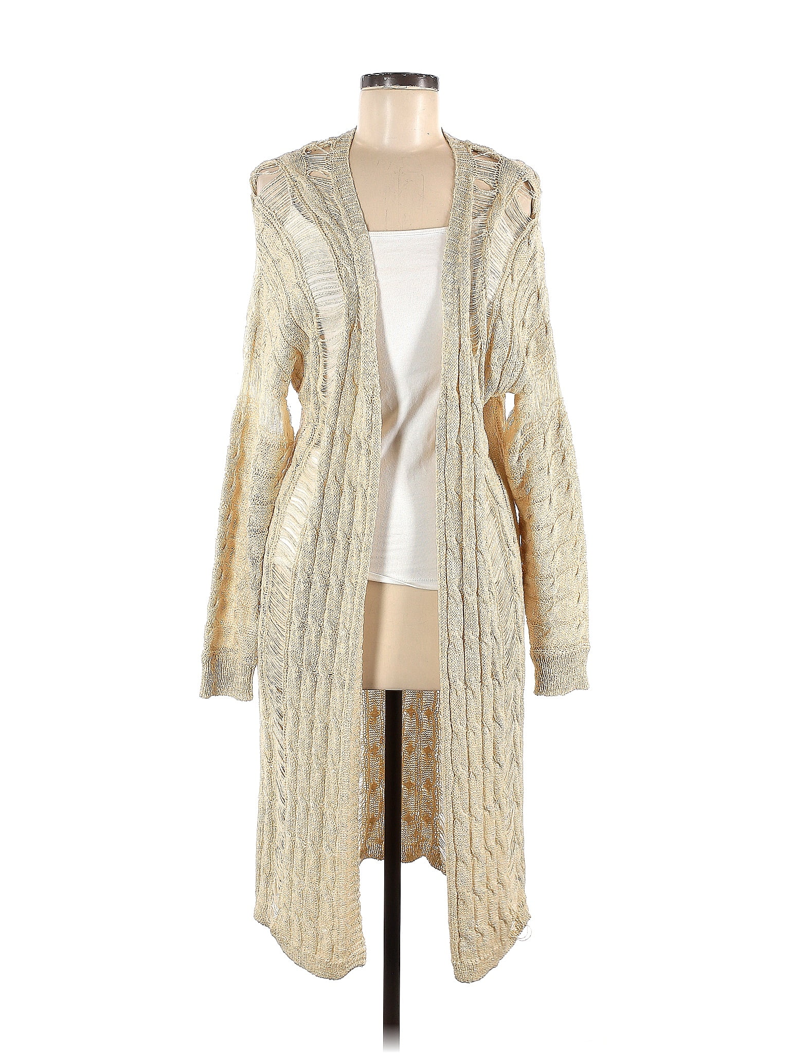 BK Ribbed Combo Cardigan Ivory/Black