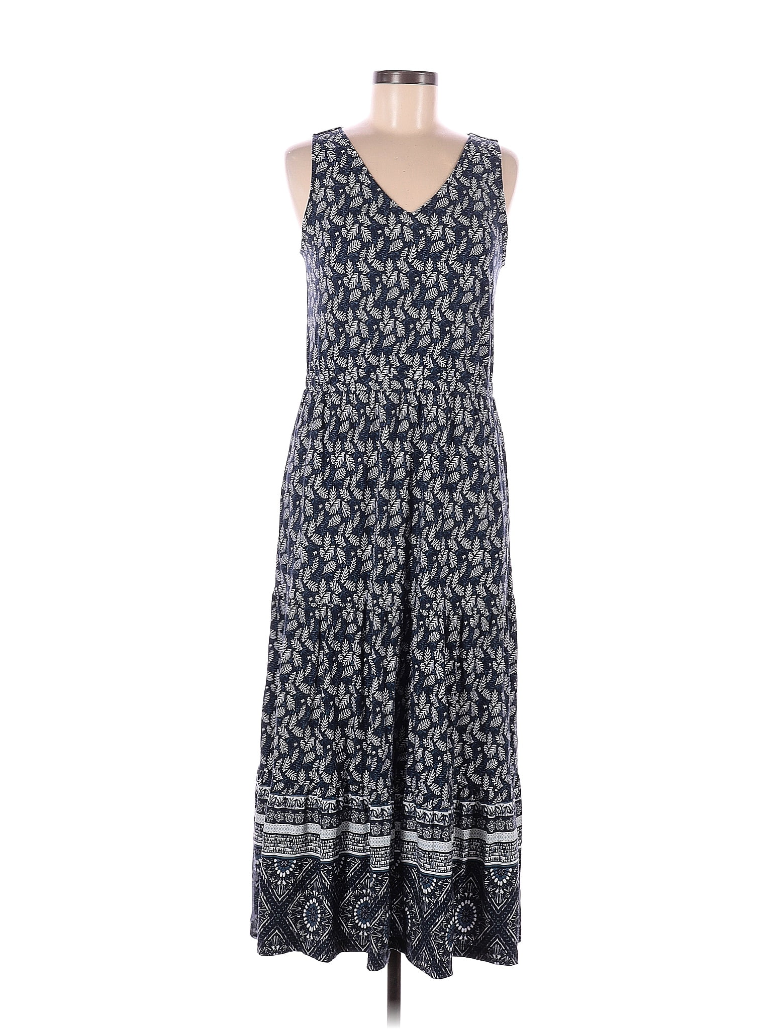Garnet Hill Multi Color Blue Casual Dress Size M - 75% off | thredUP