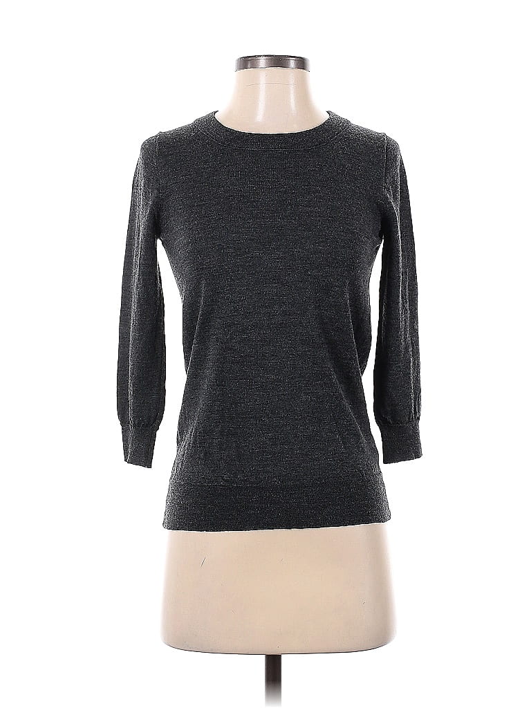 J.Crew 100% Wool Color Block Gray Wool Pullover Sweater Size XS - 74% ...