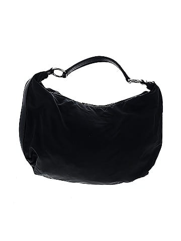 Prada black hotsell leather hobo bag