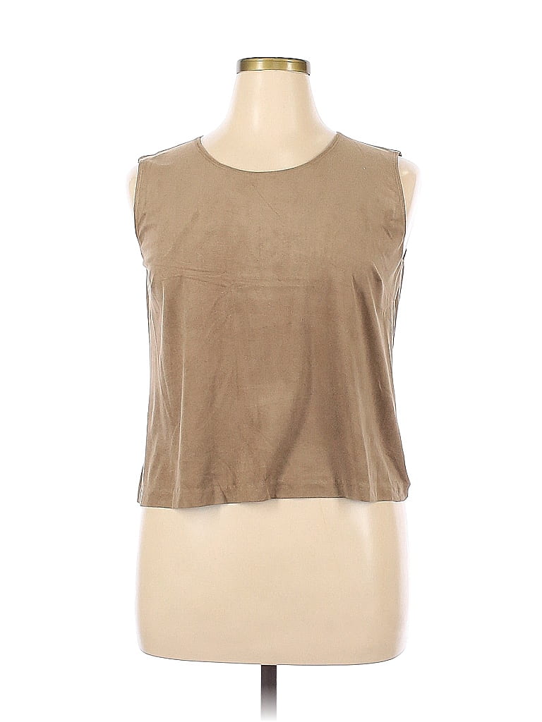 Nancy Bolen City Girl Tan Sleeveless Top Size XL (Petite) - 57% off ...