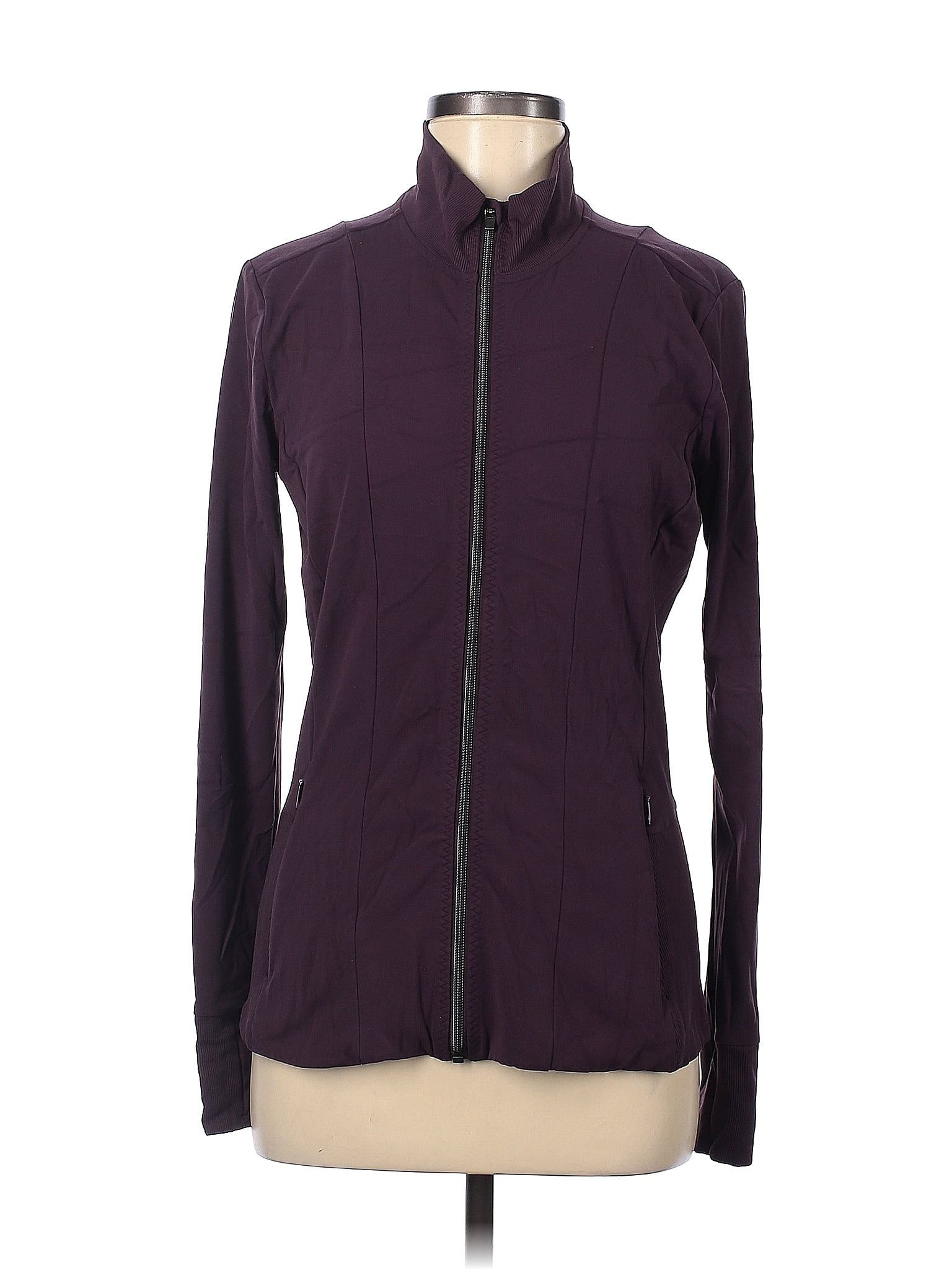 Athleta Solid Purple Track Jacket Size M - 55% off | thredUP