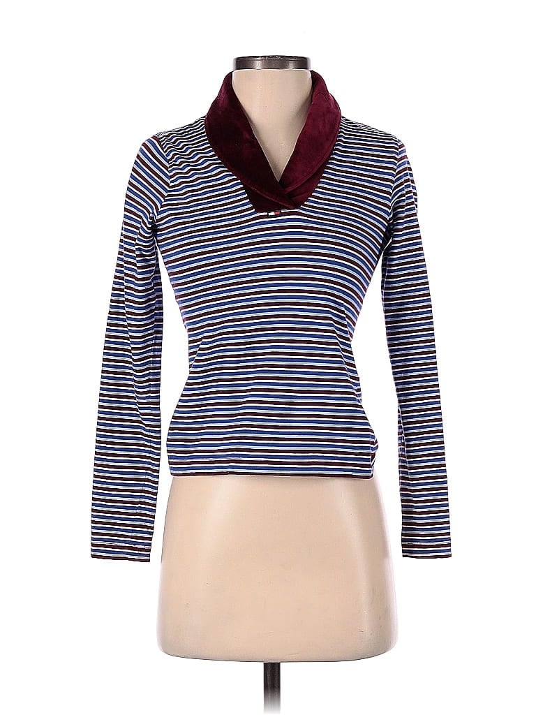 Pre-owned Tommy Hilfiger Long Sleeve Top Blue Tops