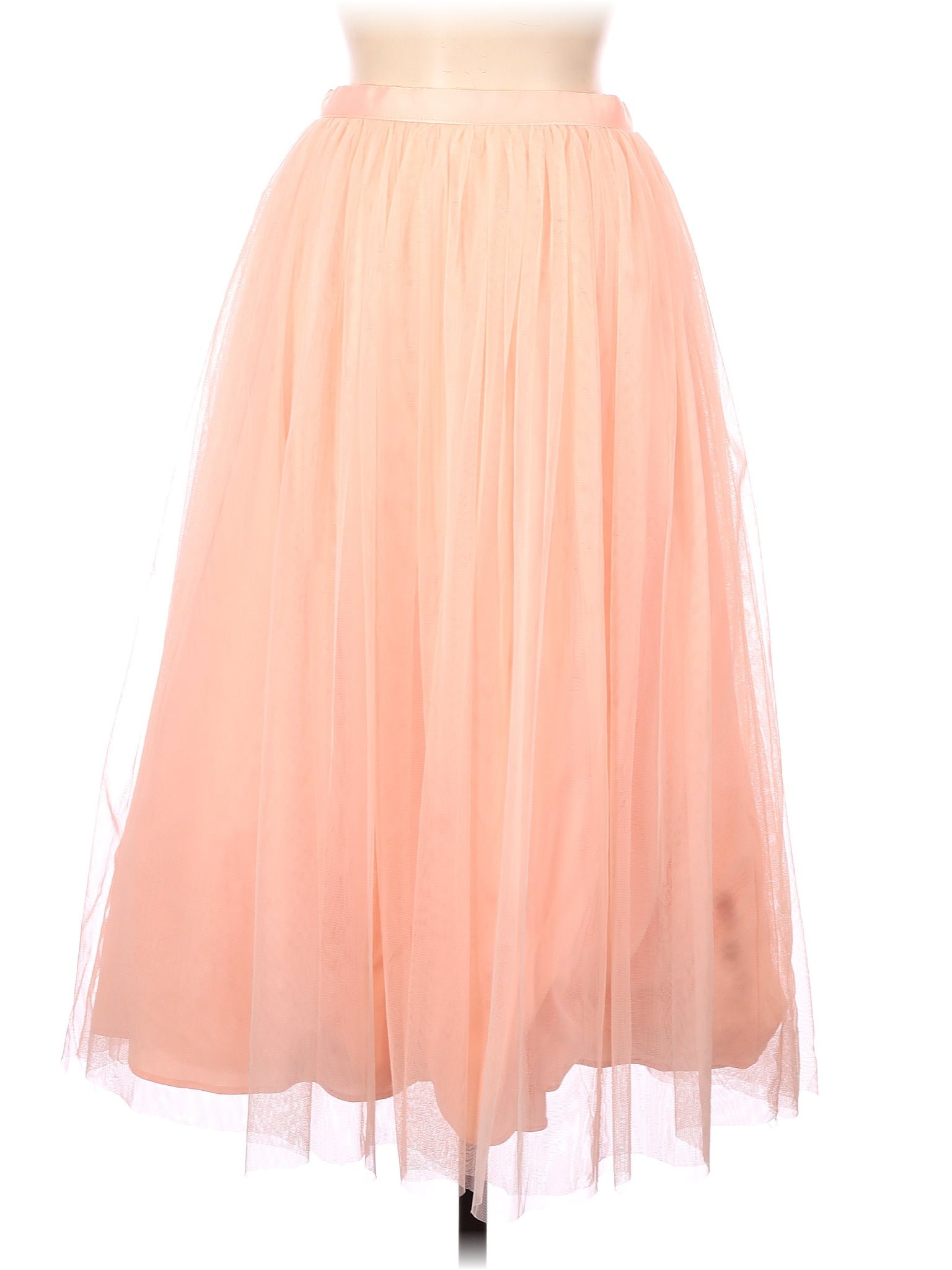 BHLDN 100 Polyester Solid Pink Formal Skirt Size 10 71 off thredUP