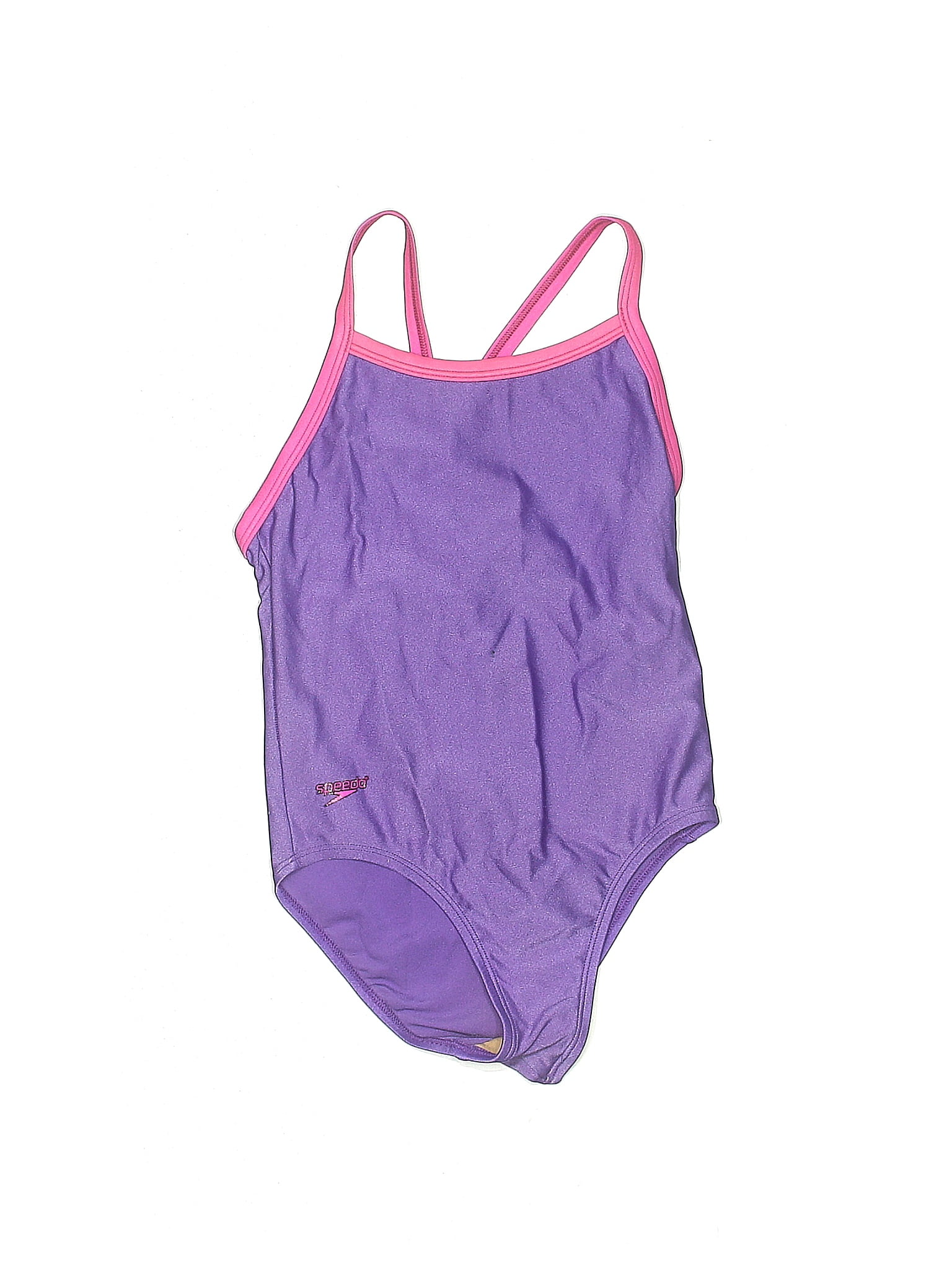 Speedo 100 Nylon Solid Purple One Piece Swimsuit Size 10 36 Off Thredup 0679