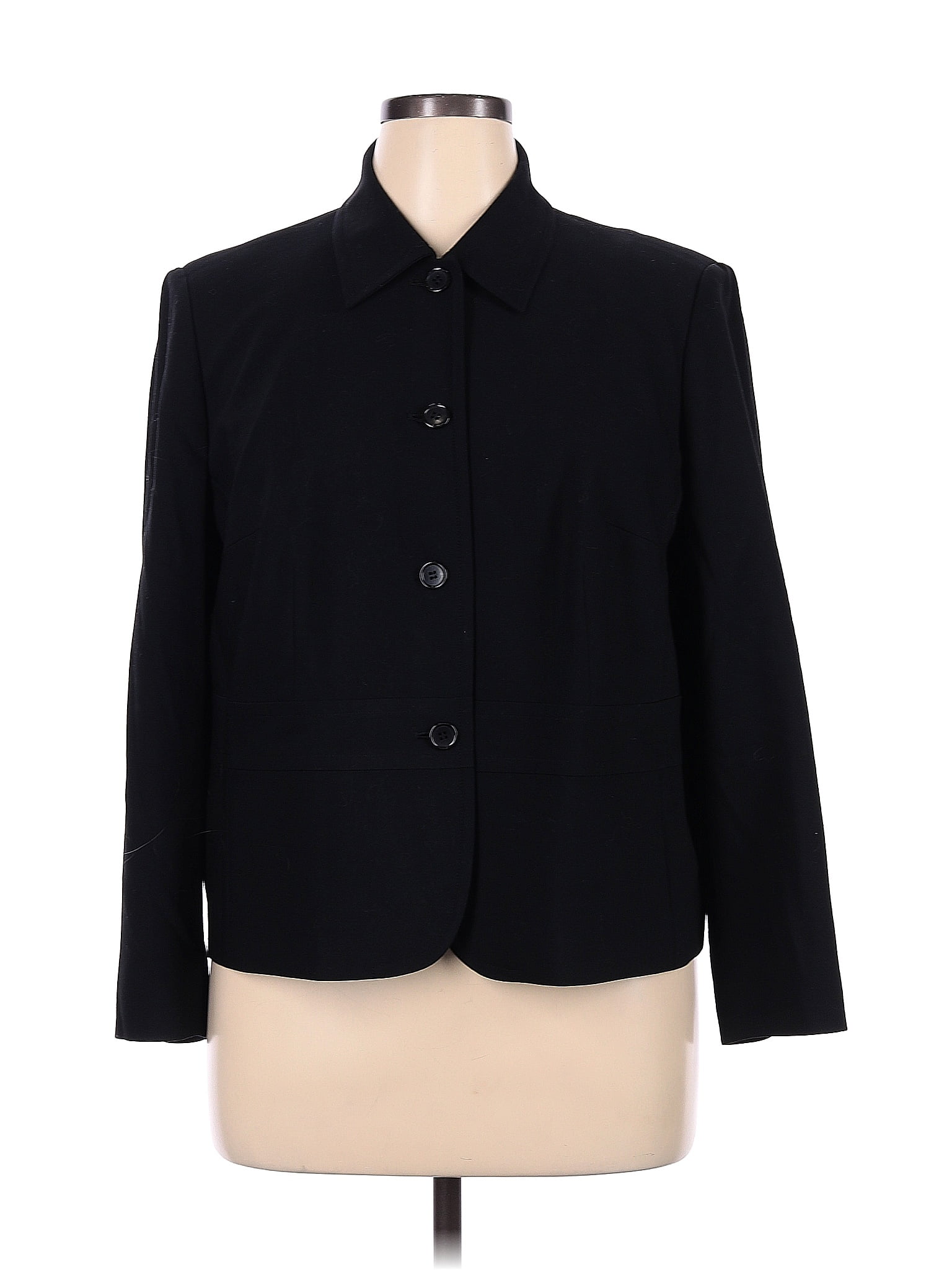 Talbots Solid Black Wool Blazer Size 14 W 79 Off Thredup 1311