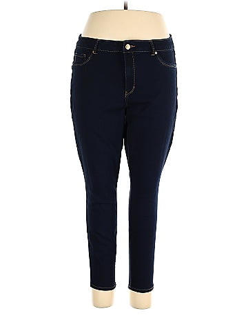D.Jeans Solid Blue Jeggings Size 18 (Plus) - 26% off