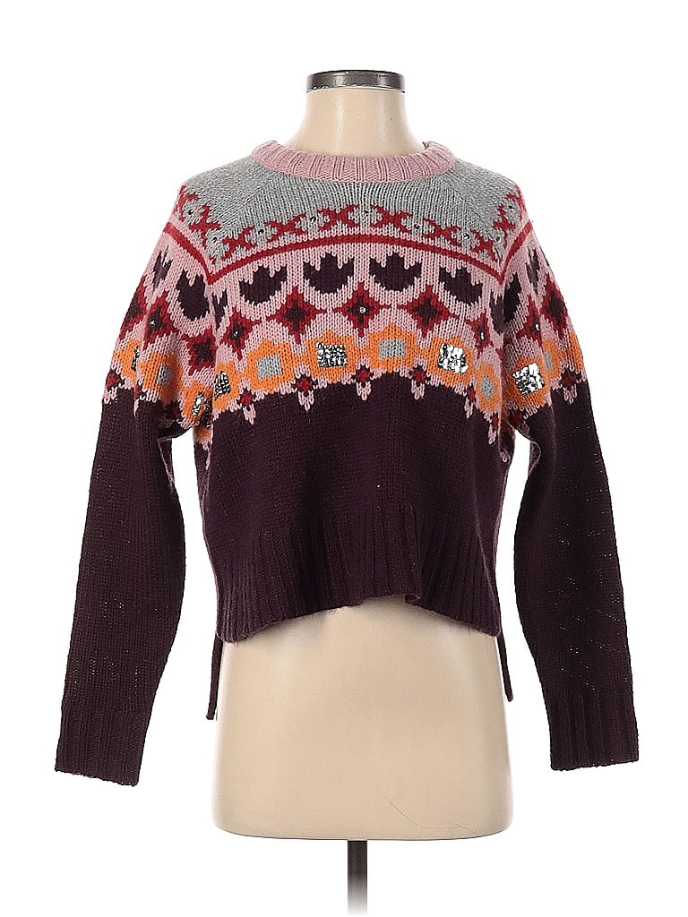 Cinq à Sept Color Block Purple Burgundy Pullover Sweater Size XS - 72% ...