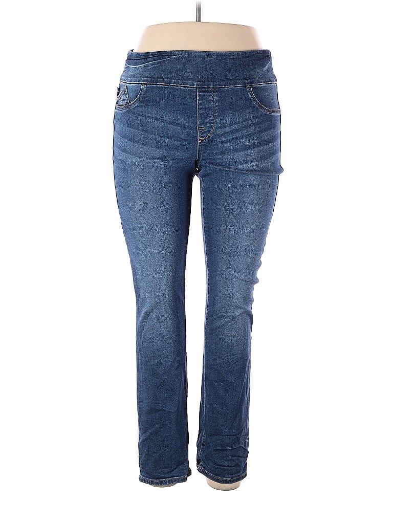 Rock & Republic Solid Blue Jeans Size 16 - 73% off | thredUP