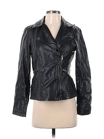 Roz & ali outlet faux leather jacket