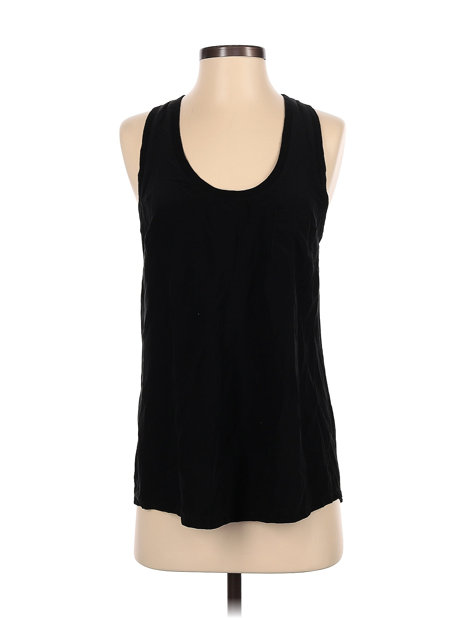 Joie 100% Silk Solid Black Sleeveless Silk Top Size XS - 83% off | thredUP