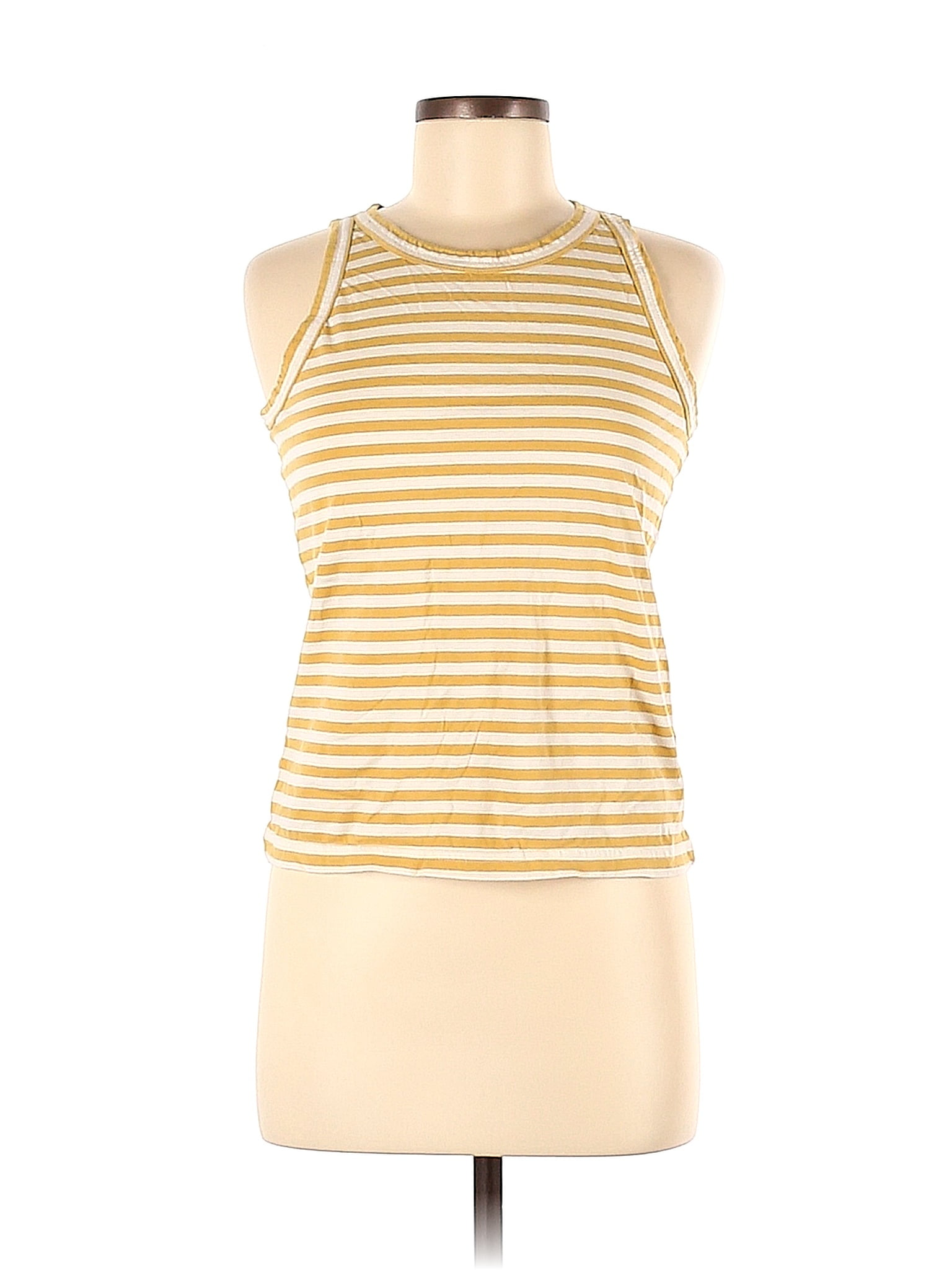 Everlane 100% Cotton Stripes Yellow Gold Tank Top Size M - 5% off | thredUP