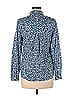 Boden 100% Cotton Floral Motif Animal Print Leopard Print Blue Long Sleeve Button-Down Shirt Size 6 - photo 2