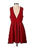 LUCCA Solid Red Casual Dress Size S - photo 1