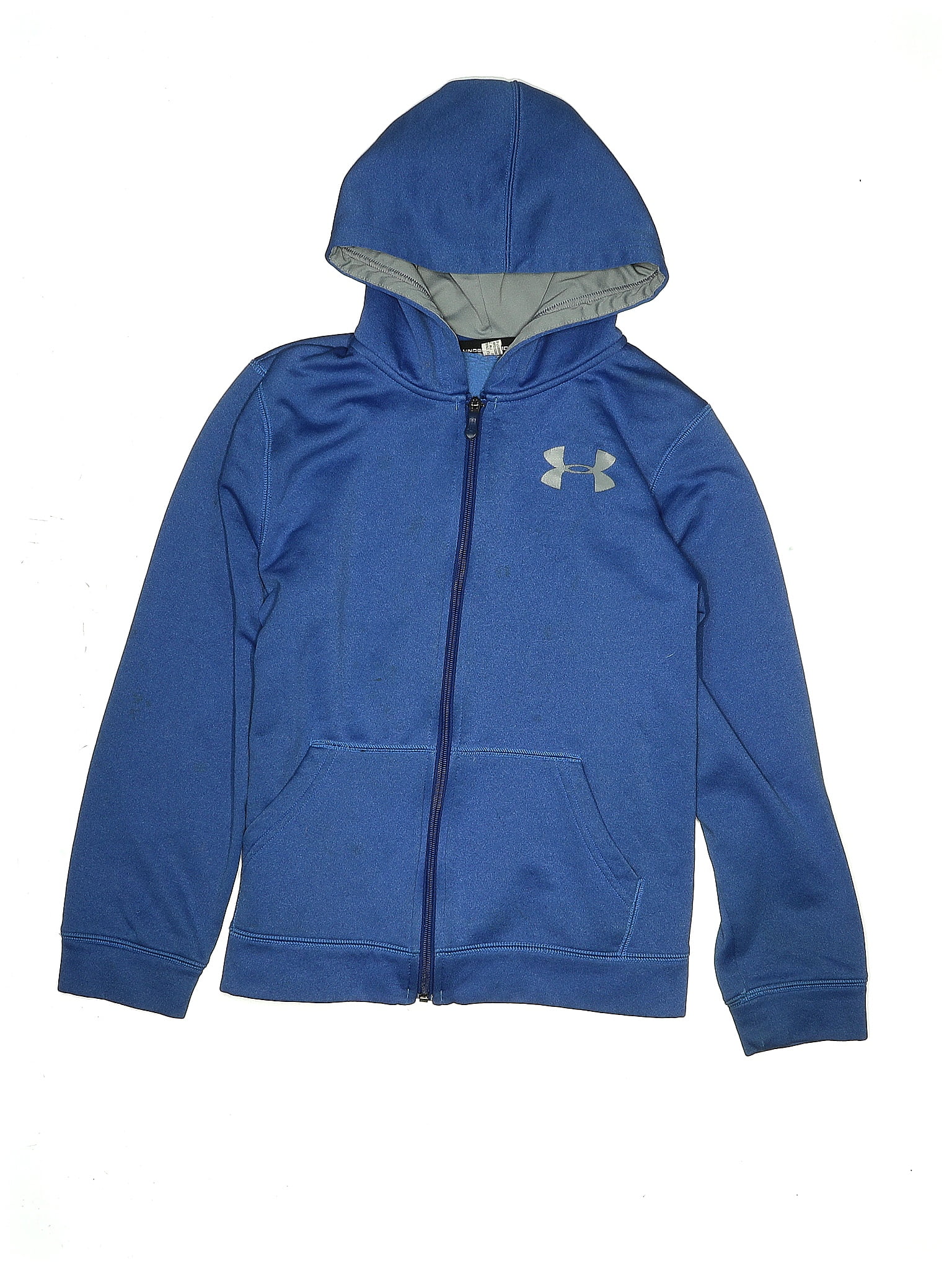 Under Armour Solid Blue Zip Up Hoodie Size M (Youth) 58 off thredUP