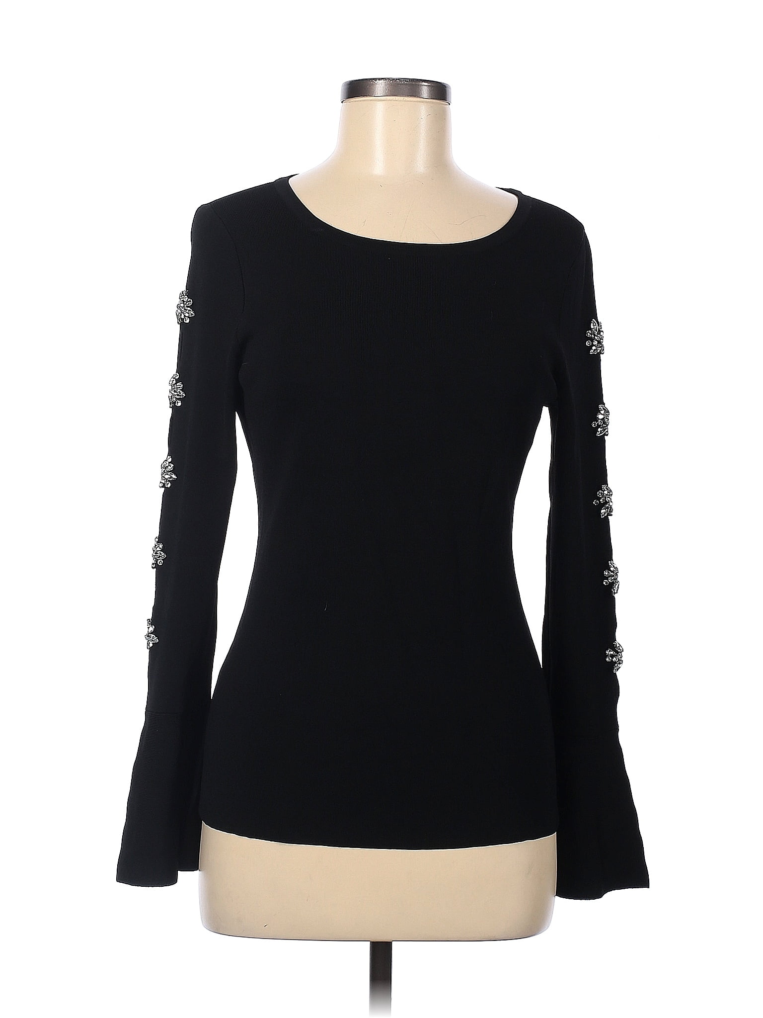 INC International Concepts Solid Black Long Sleeve Top Size M - 68% Off ...