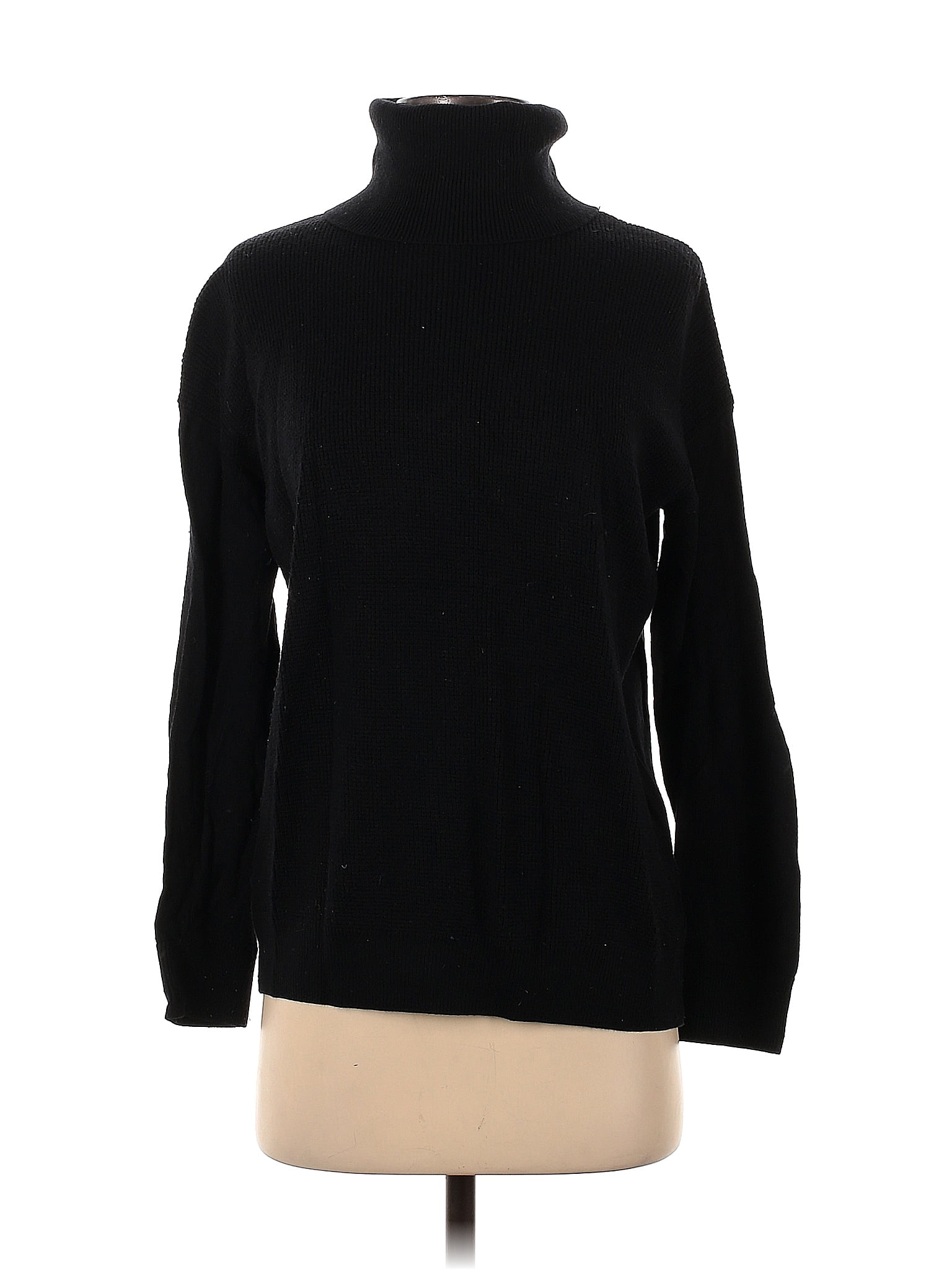 Lord And Taylor Color Block Solid Black Turtleneck Sweater Size S 70 Off Thredup 5134