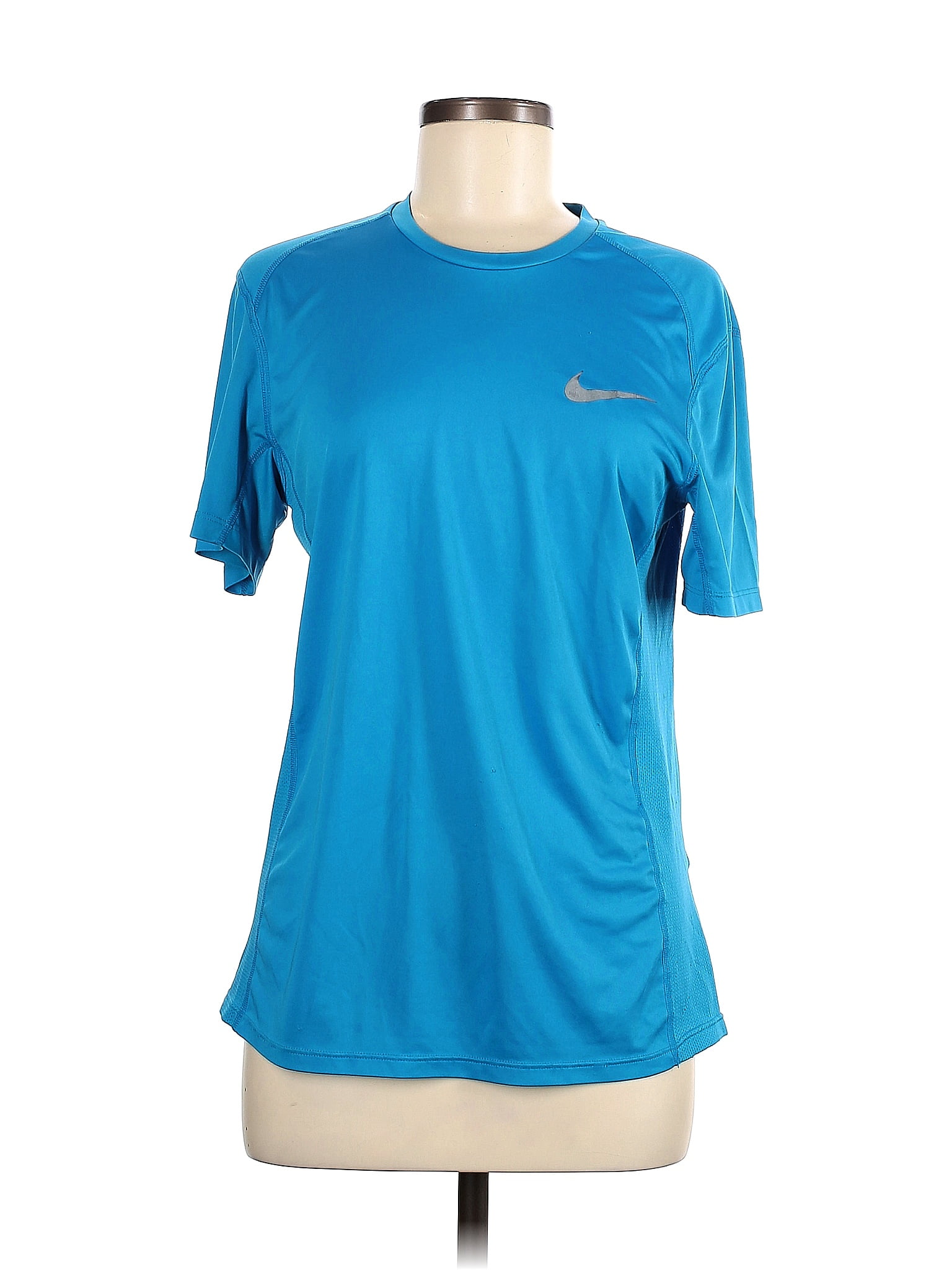 Nike 100% Polyester Solid Blue Active T-Shirt Size M - 39% off | thredUP