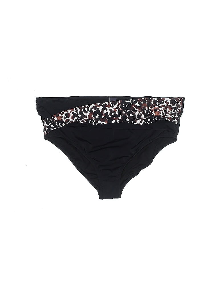 Swimsuits for all Leopard Print Animal Print Black Swimsuit Bottoms Size 20 (Plus) - photo 1