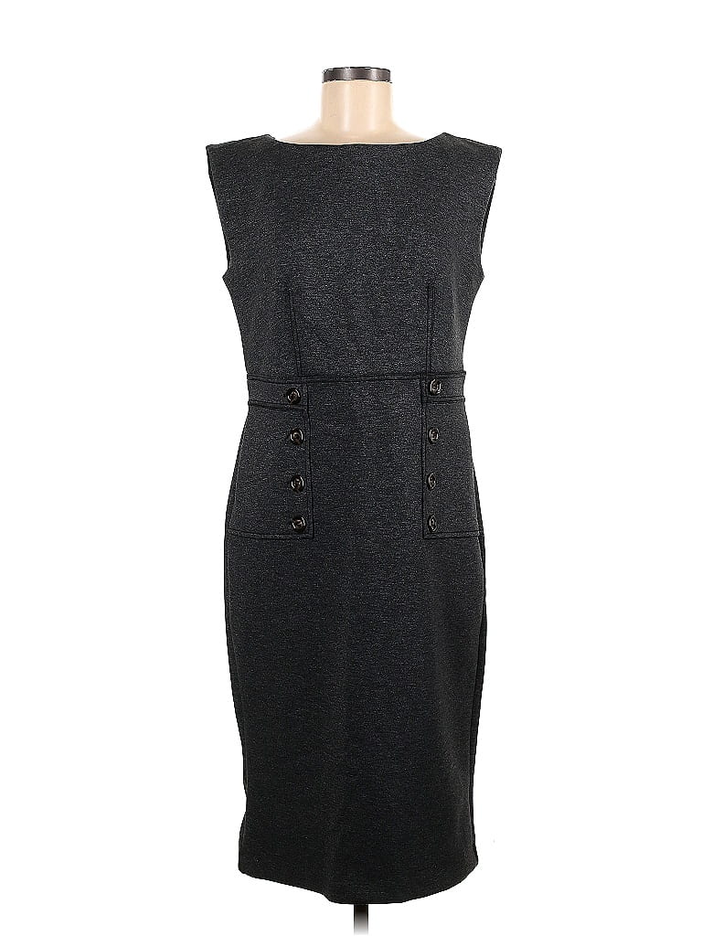 Ann Taylor Black Gray Casual Dress Size 8 - 75% off | thredUP
