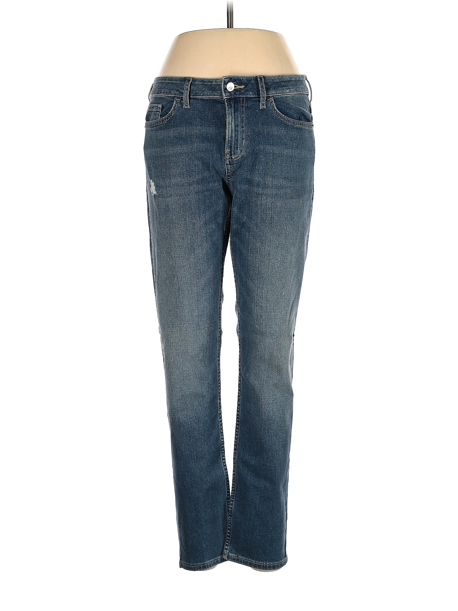 CALVIN KLEIN JEANS Solid Blue Jeans Size 10 - 67% off | thredUP