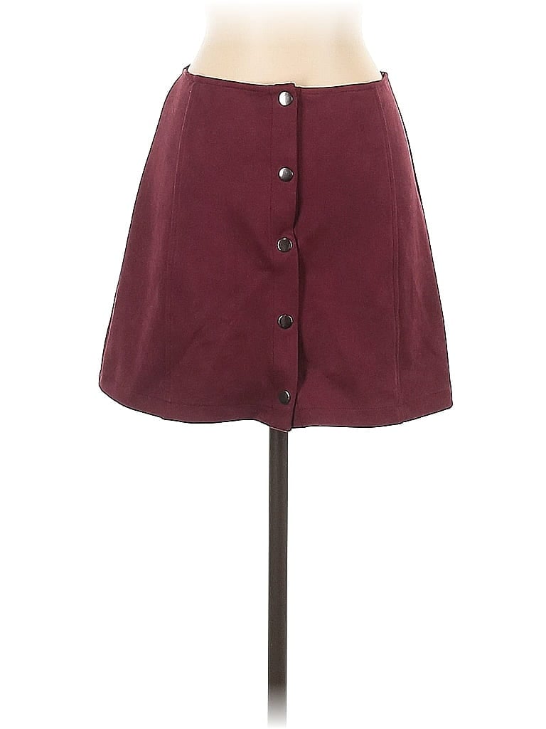 Jack by BB Dakota Solid Burgundy Casual Skirt Size S - photo 1