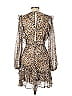 Sheike 100% Polyester Leopard Print Tortoise Snake Print Animal Print Brown Cocktail Dress Size 10 - photo 2