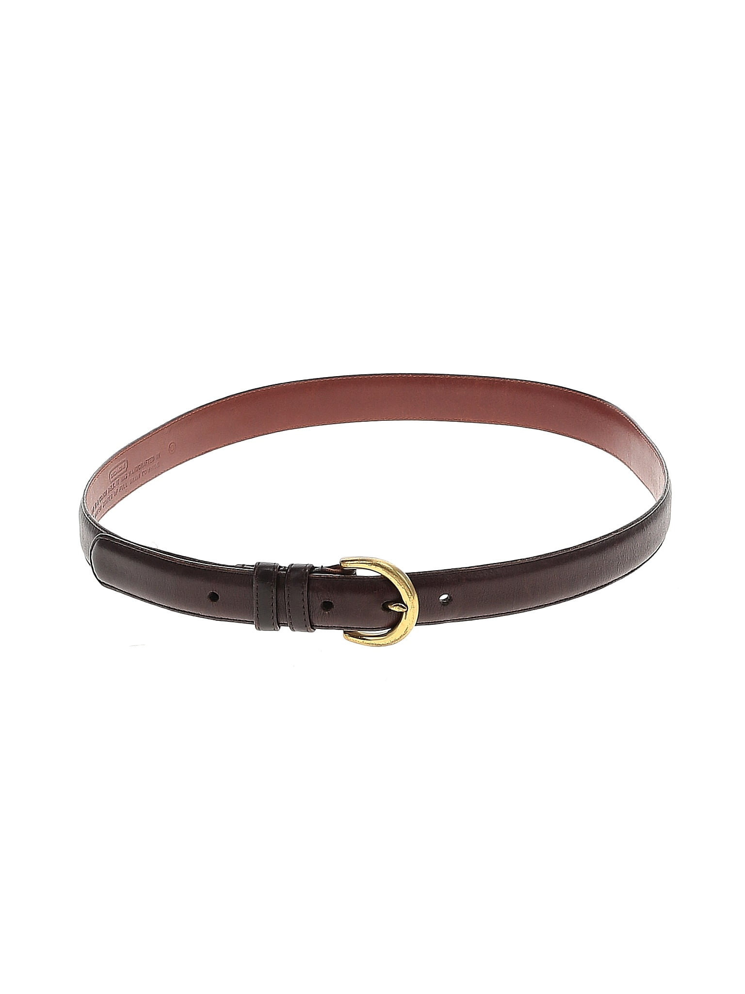 Coach 100 Leather Solid Brown Leather Belt Size L 78 off thredUP