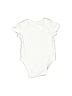 Old Navy 100% Cotton Graphic Tropical Ivory White Short Sleeve Onesie Size 0-3 mo - photo 2