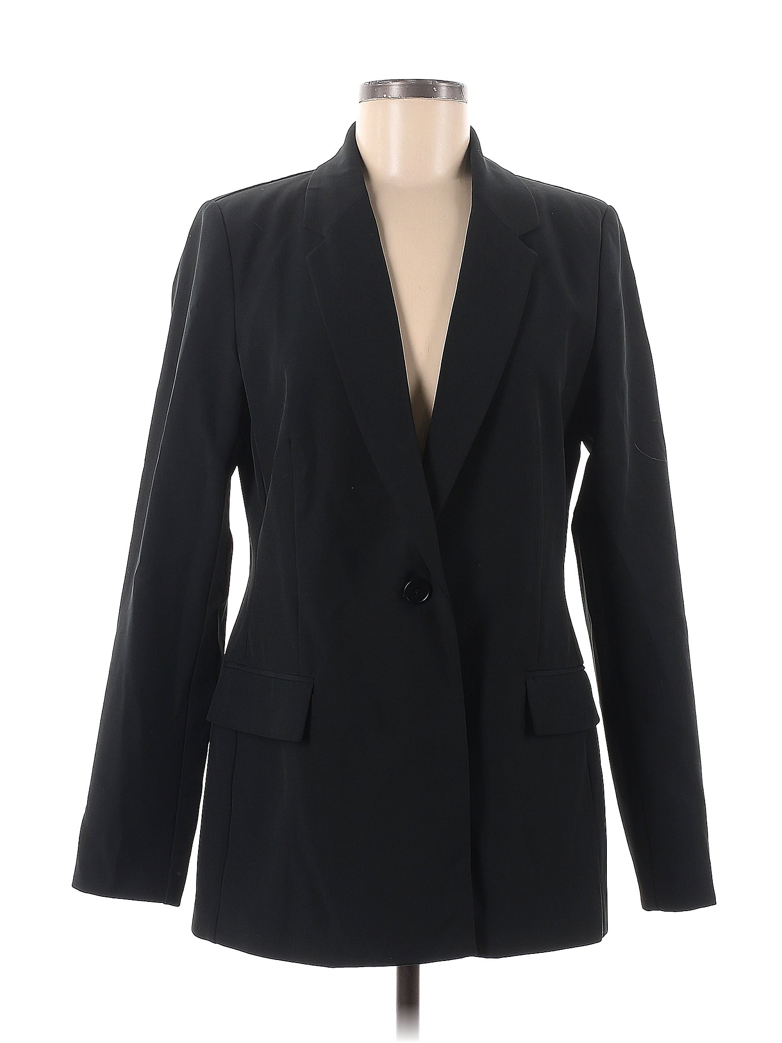 The Drop Solid Black Blazer Size M - 64% off | thredUP