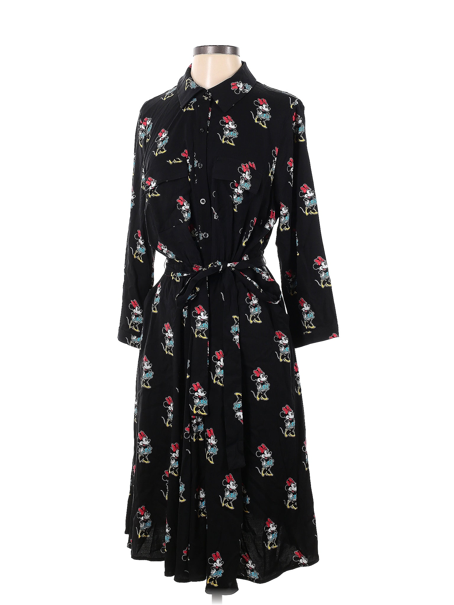 Disney Floral Black Casual Dress Size 1 - 52% off | thredUP