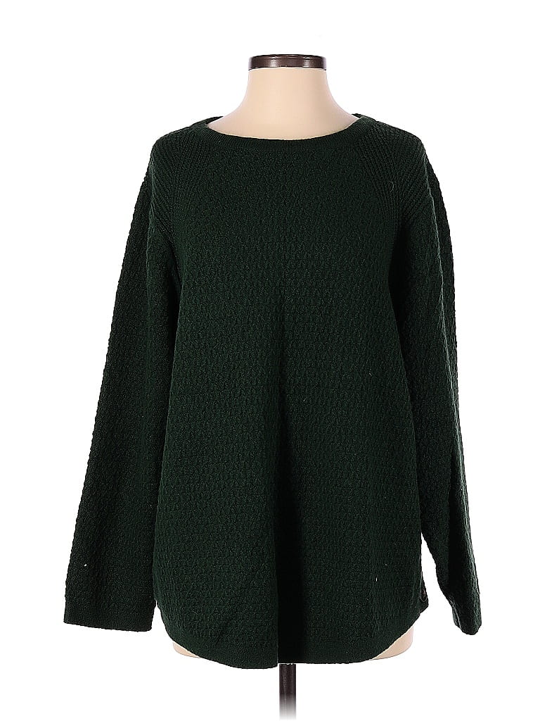 J.Jill Color Block Solid Green Pullover Sweater Size 4 - 61% off | thredUP