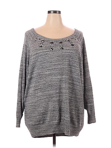 Torrid Marled Gray Sweatshirt Size 4X Plus 4 Plus 62 off