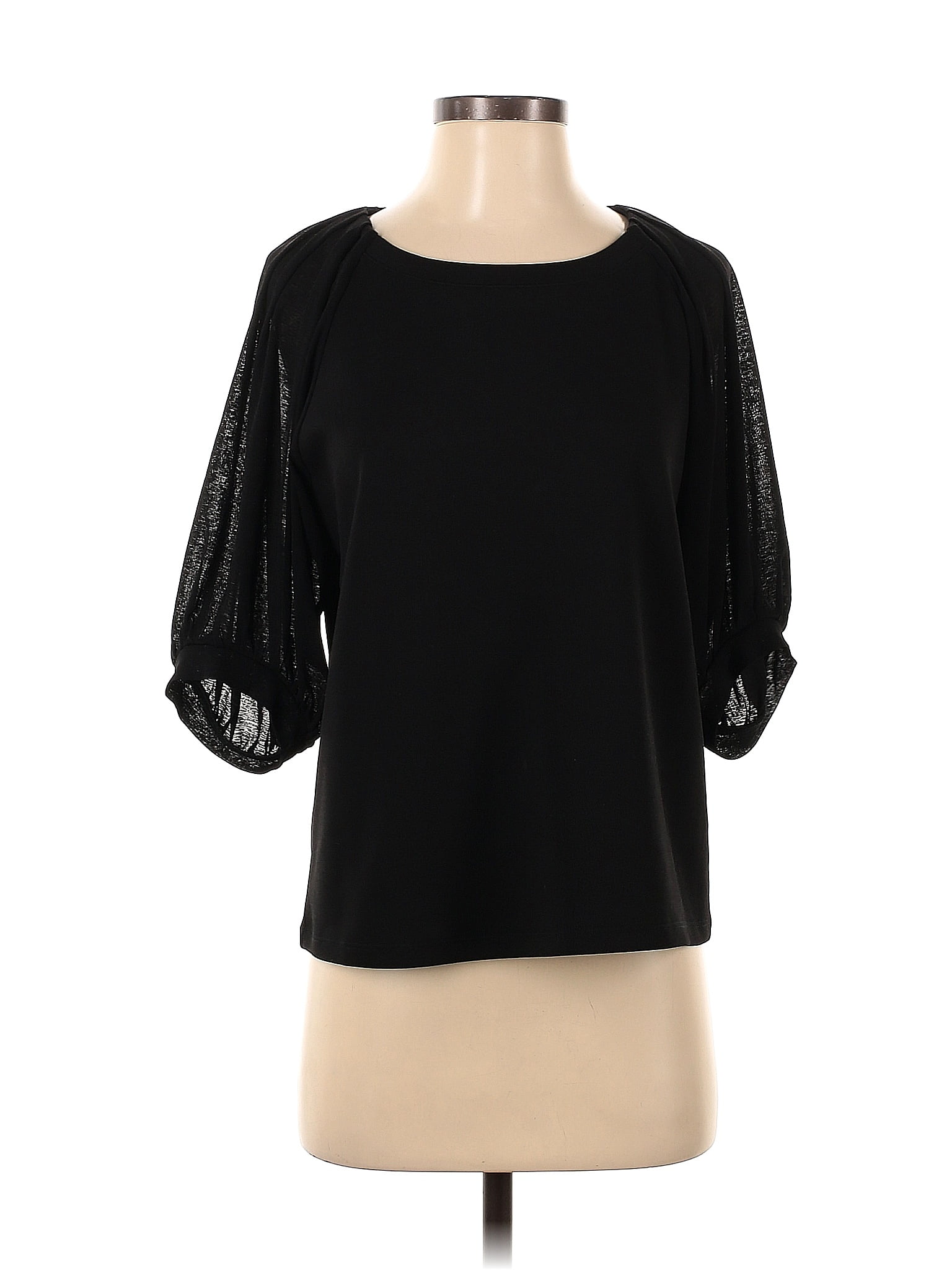 Banana Republic Solid Black Short Sleeve Top Size S - 68% off | thredUP