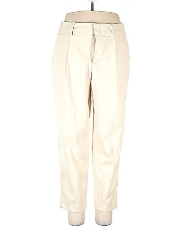 A New Day 100% Polyester Solid Ivory Dress Pants Size 14 - 47% off