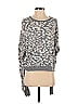 DKNY Jeans 100% Cotton Animal Print Gray Pullover Sweater Size XS - photo 1