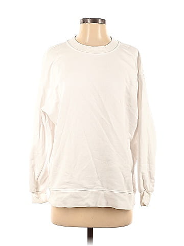 Sweatshirt Lululemon White size 12 US in Cotton - 41768228