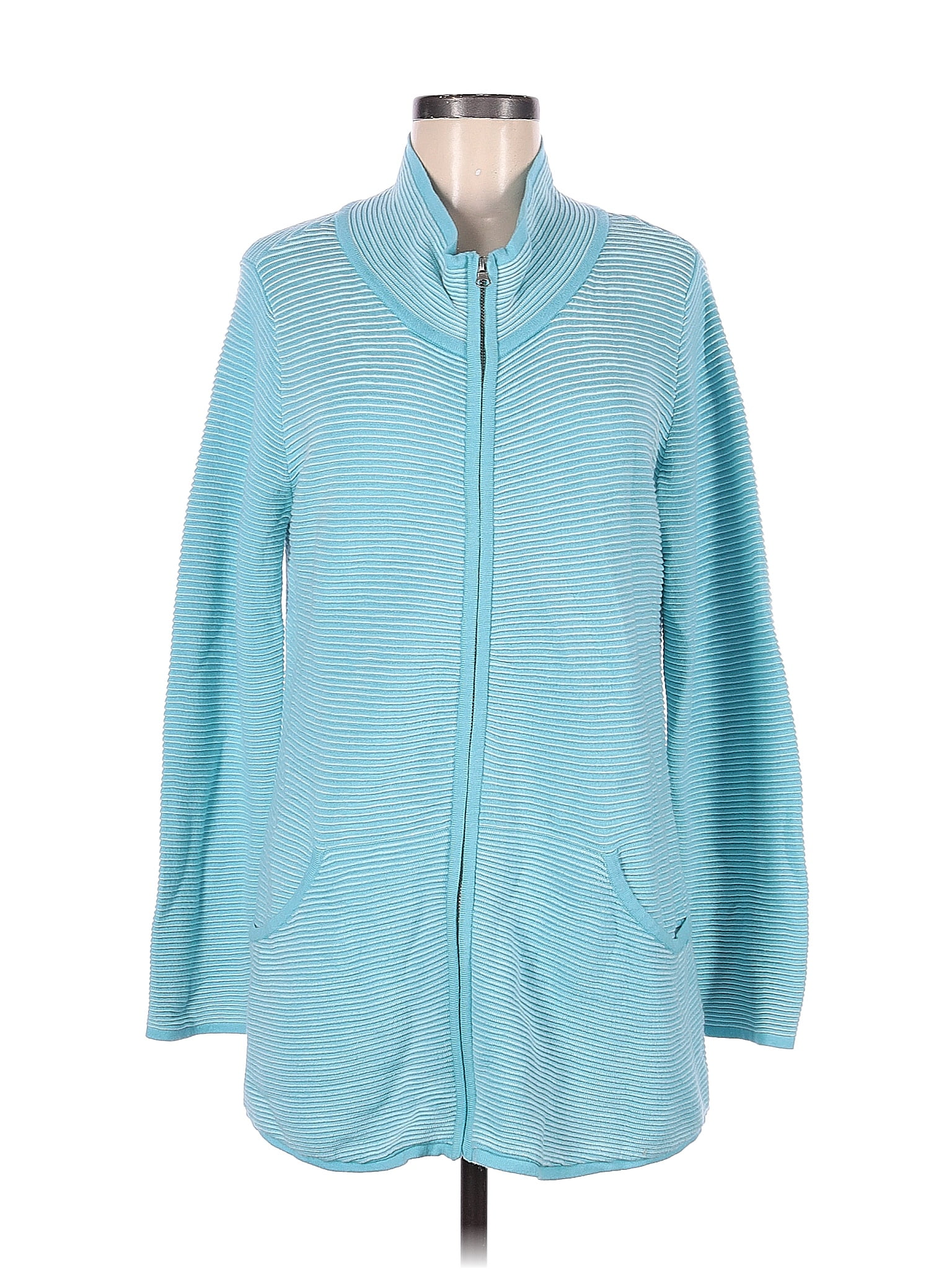 Soft Surroundings Solid Blue Jacket Size M 71 off thredUP