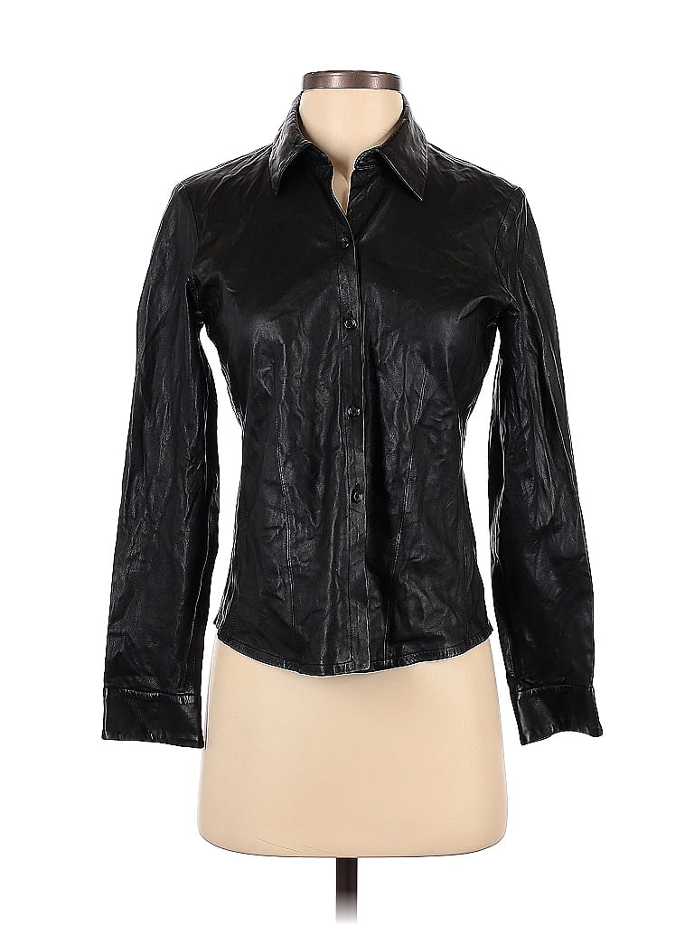 Banana Republic 100% Leather Solid Black Leather Jacket Size XS - 73% ...