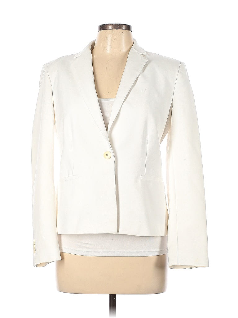 Zara Basic Solid White Ivory Blazer Size L - 54% off | thredUP