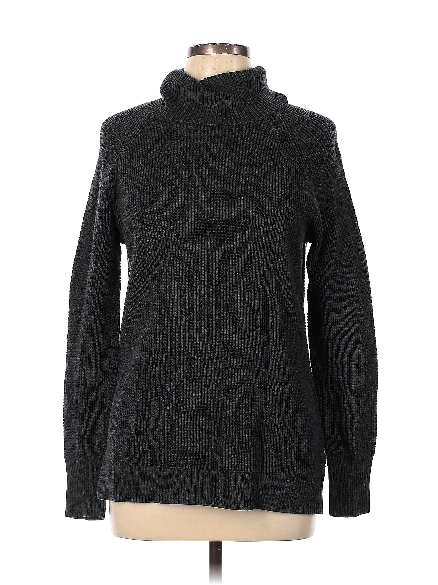 J.Crew Mercantile 100% Cotton Color Block Solid Gray Black Turtleneck ...