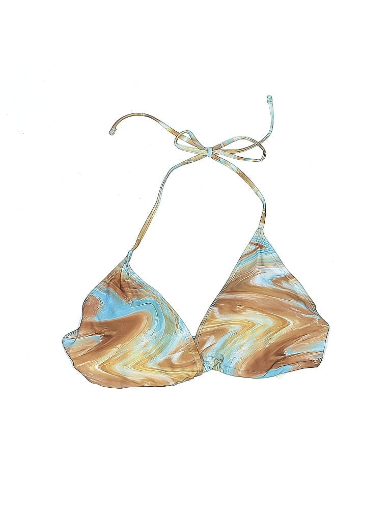 Unbranded Chevron-herringbone Tan Swimsuit Top Size 0X - photo 1
