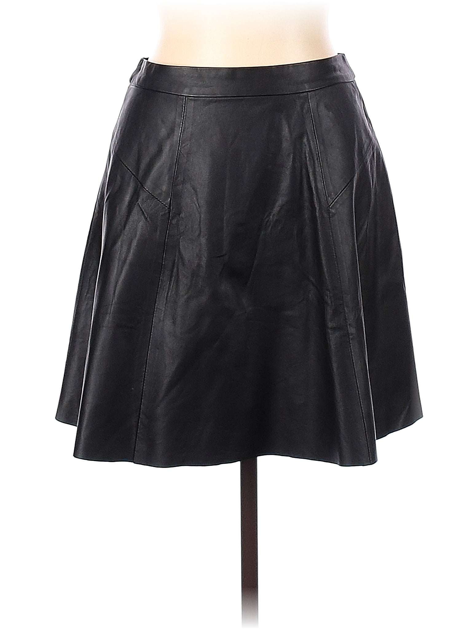 Allison 100% Leather Solid Black Leather Skirt Size L - 70% off | thredUP