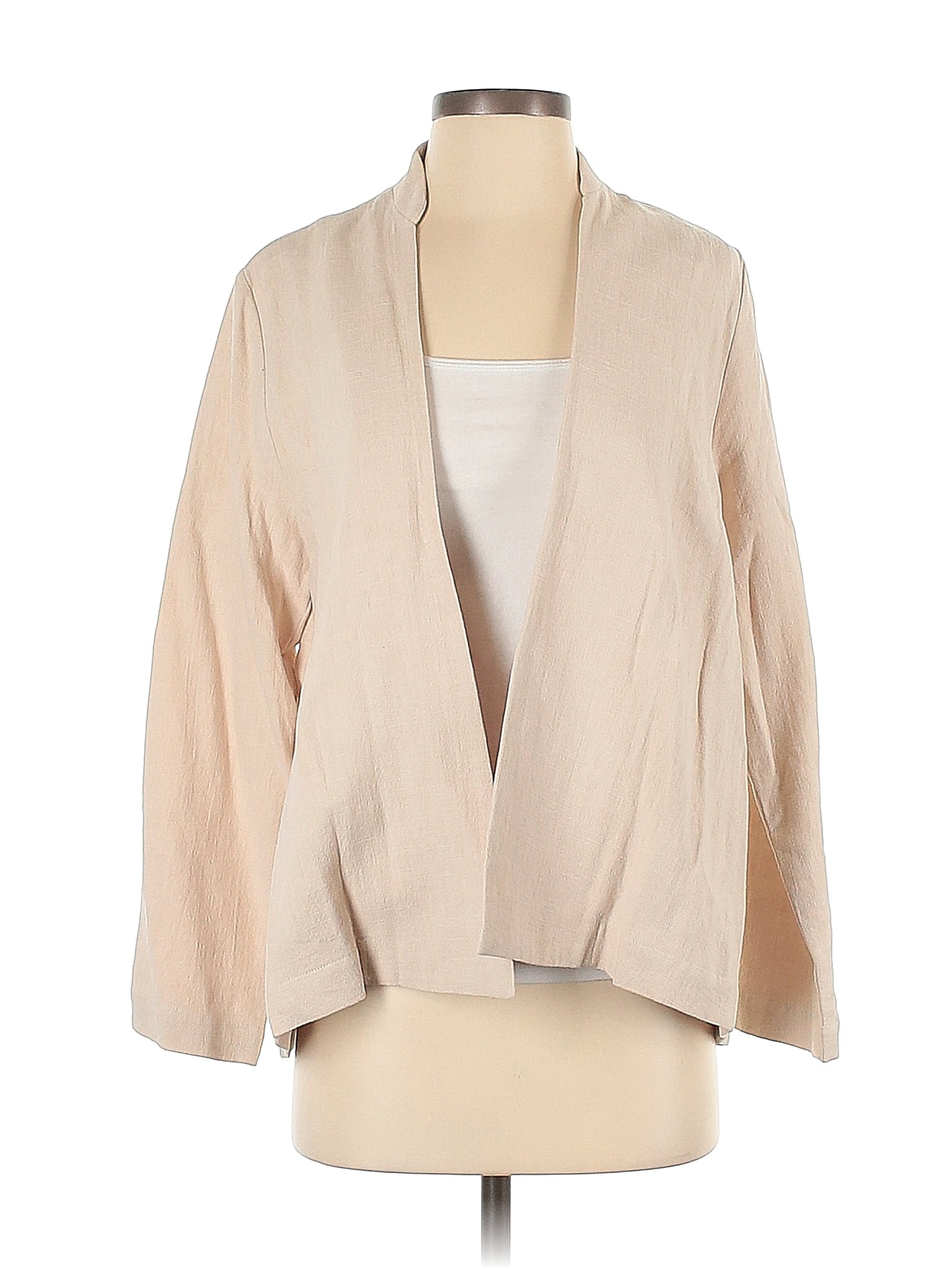 7115 by Szeki Signature Panel Pocket Jacket - Pearl White