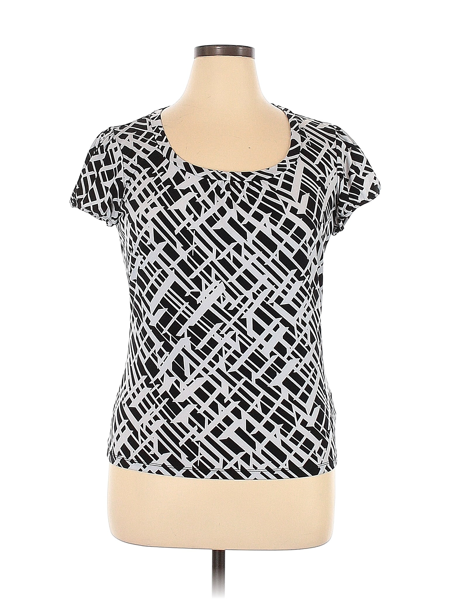 Worthington Black Short Sleeve Blouse Size XL - 42% off | thredUP