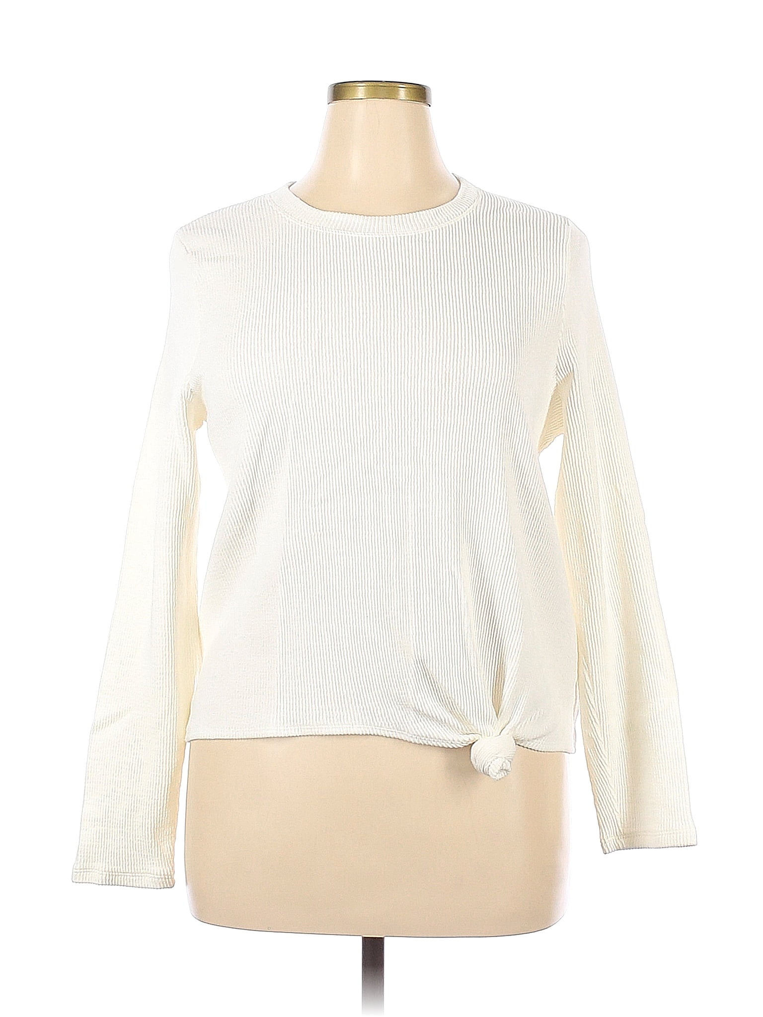 Madewell Color Block Solid Ivory Pullover Sweater Size Xl 67 Off