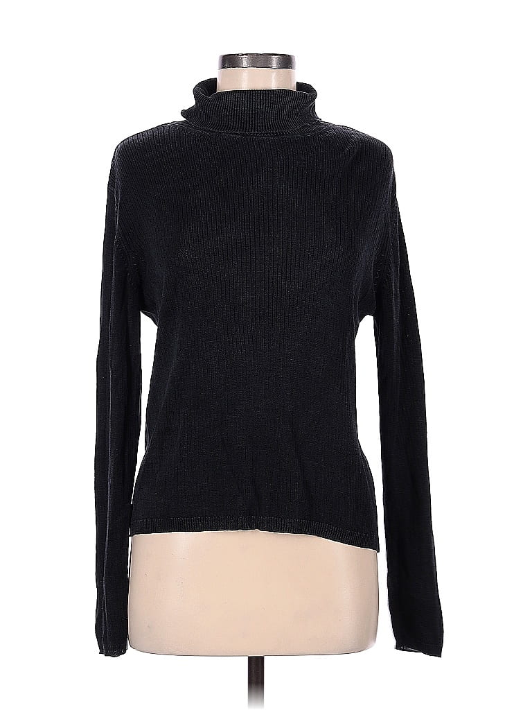 Pre-owned Assorted Brands Turtleneck Sweater In Black