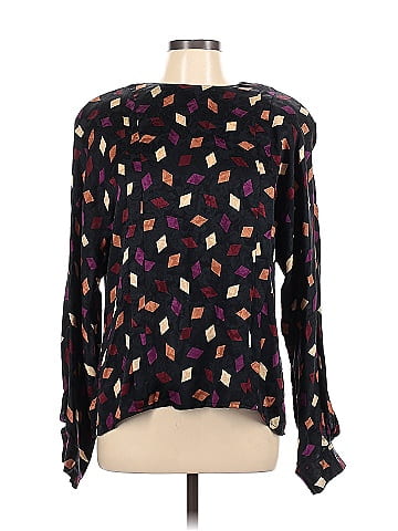 Anne Klein II Long Sleeve Silk Top (view 1)