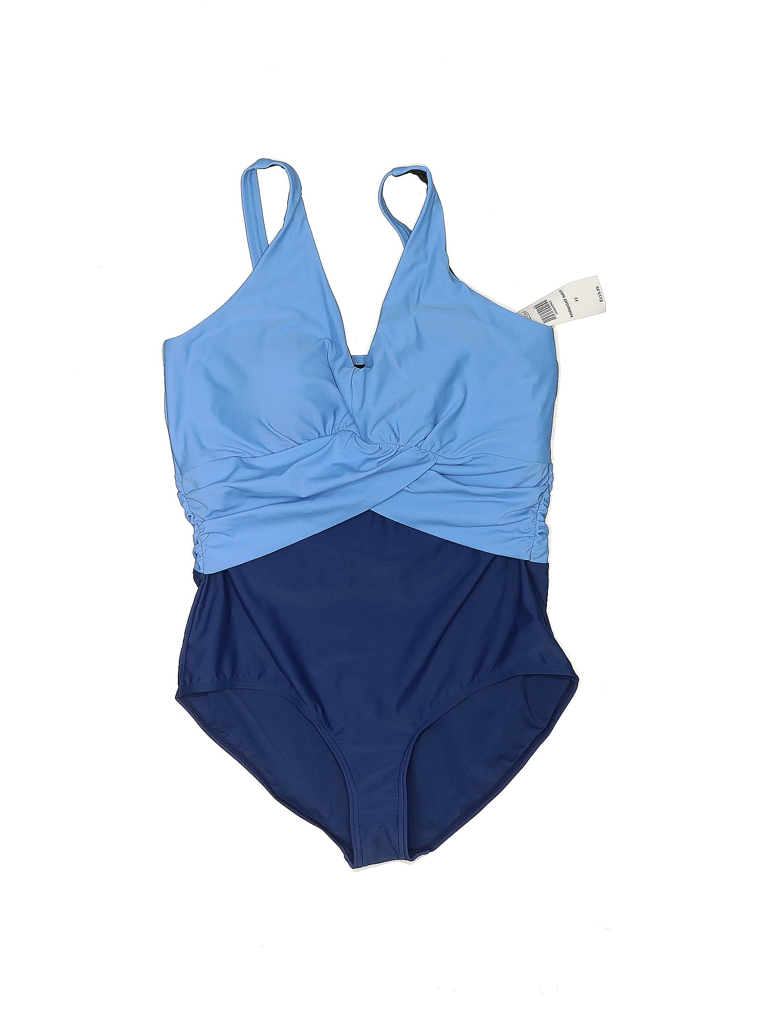 Coldwater Creek Solid Multi Color Blue One Piece Swimsuit Size 12 - 67% ...